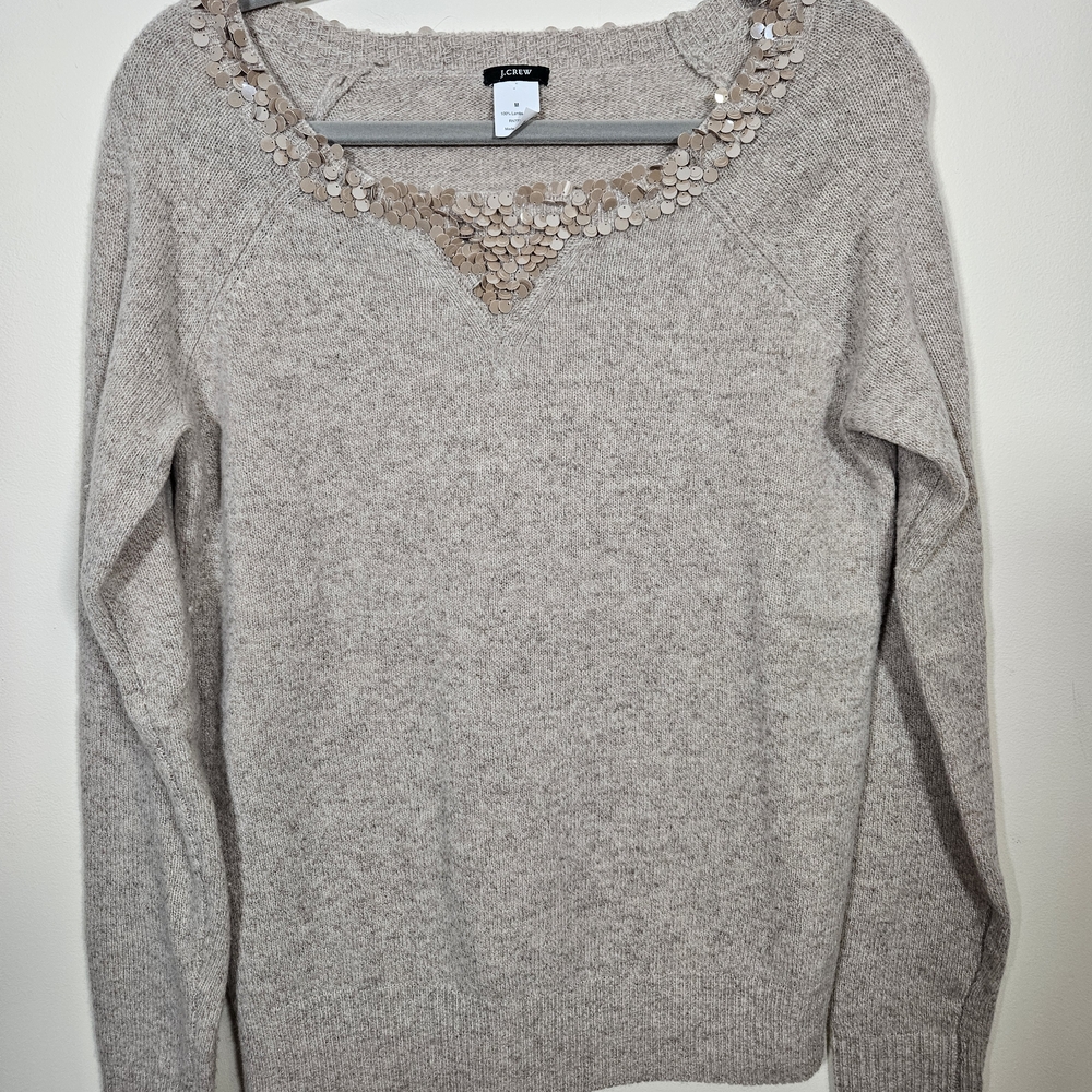 J. Crew 100% Lambs Wool Sweater.